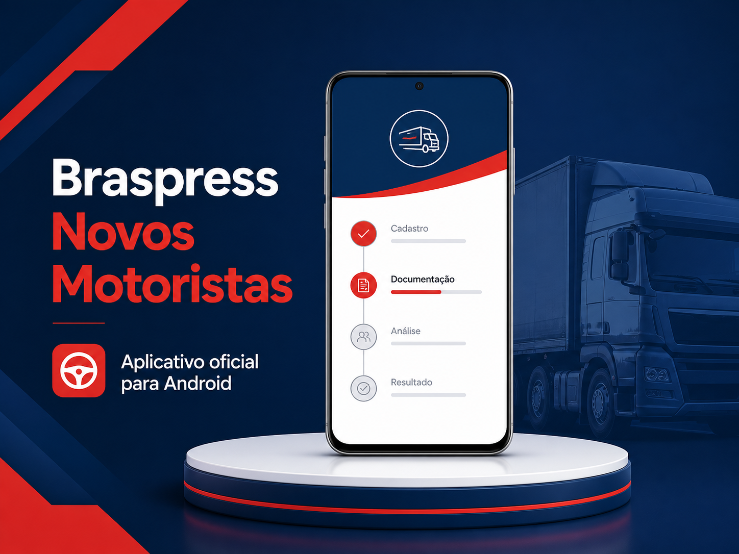 Apresentação do aplicativo Braspress Novos Motoristas